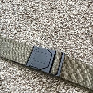 TRICORP Green Woven Nylon Webbing Belt Plastic Buckle TSA safe Size 30-36